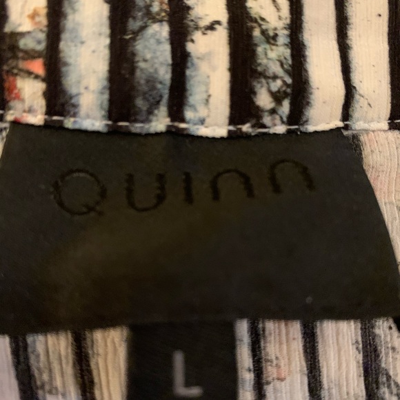 Quinn Watercolor Abstract Silk Dress - Picture 5 of 6